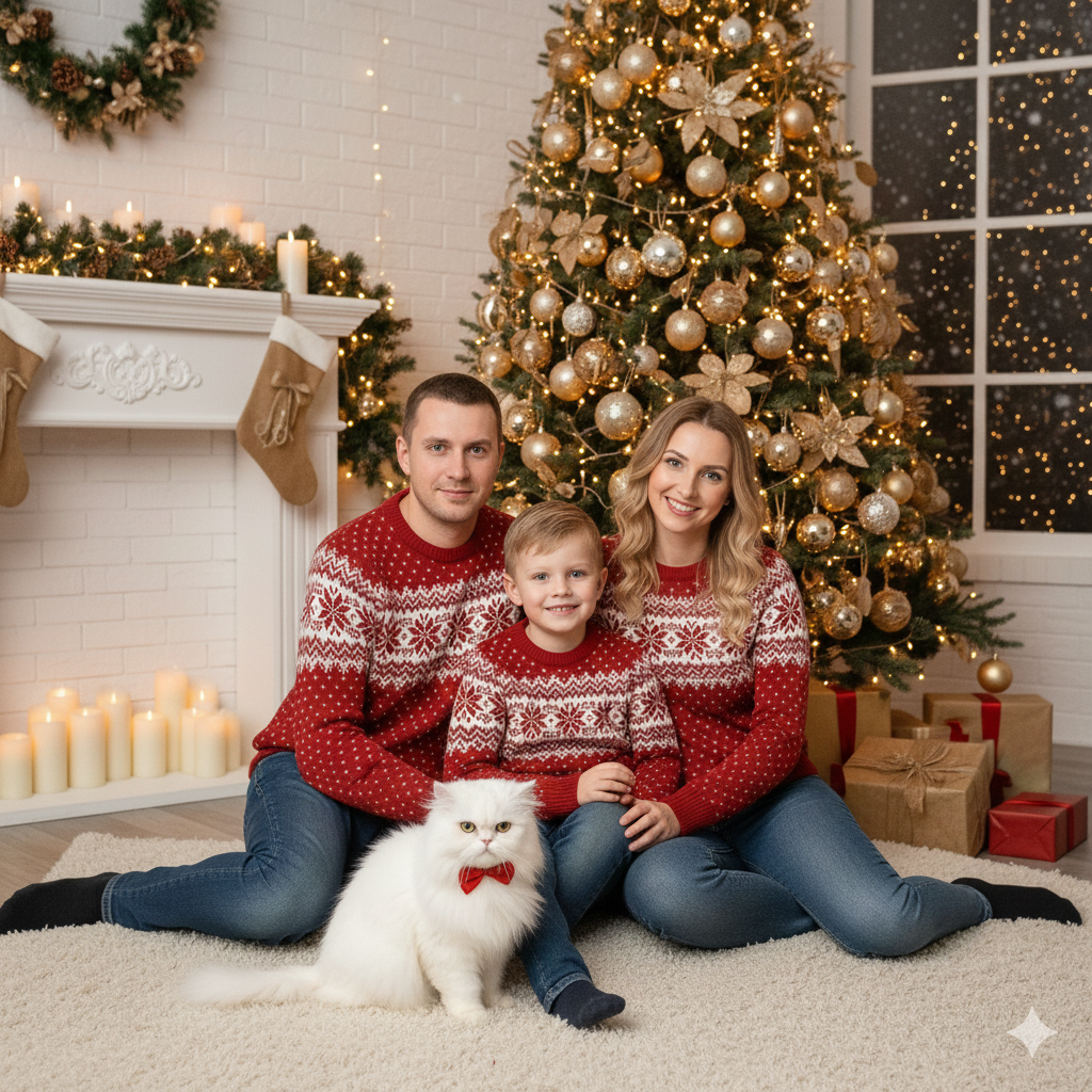 Noel Fotoğraflarında Kedinizin Sihirli Pozları: Yaratıcı ve Güvenli Tüyolar